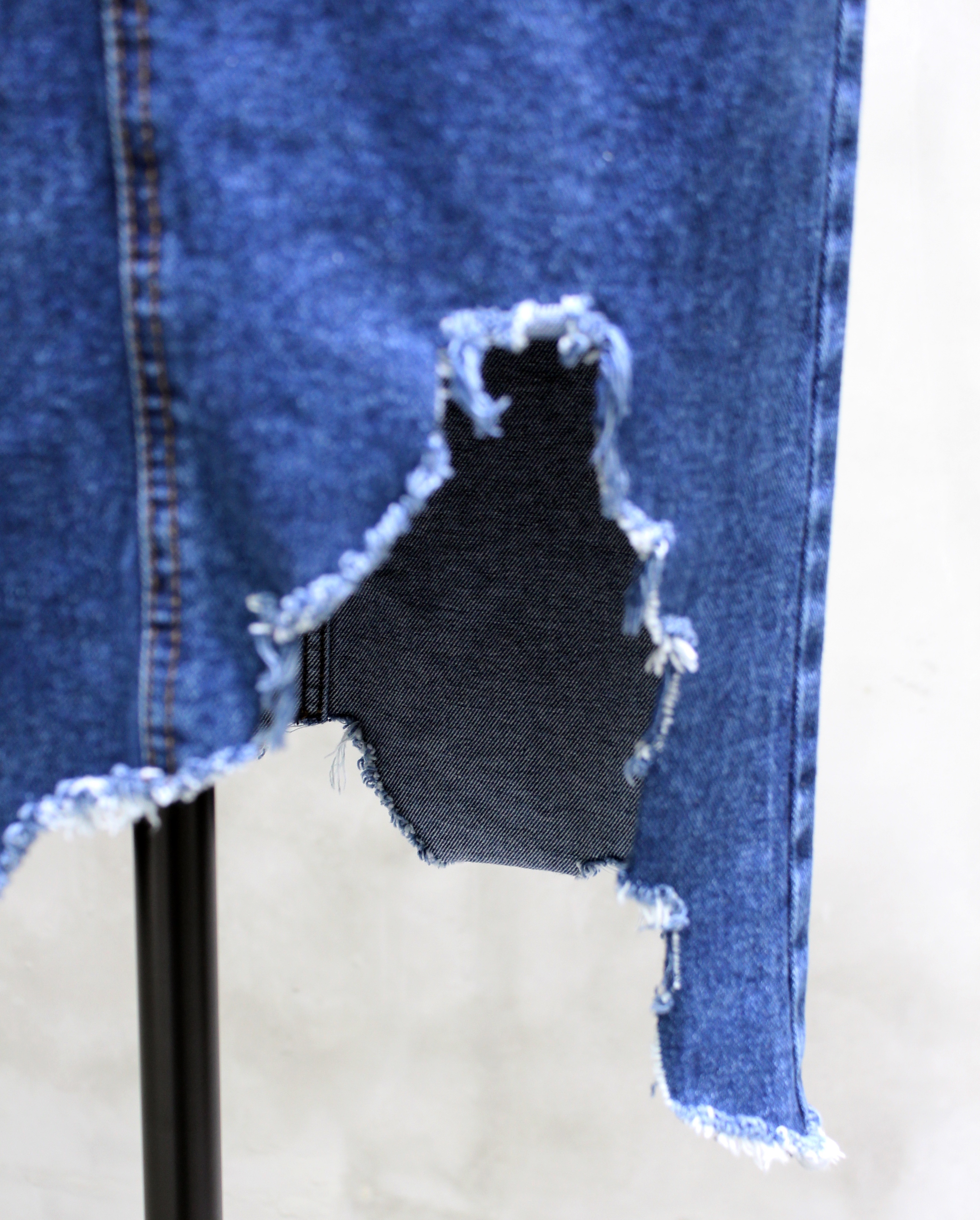 Denim Skirt Untrimmed leggings Denim Long skirt Ch