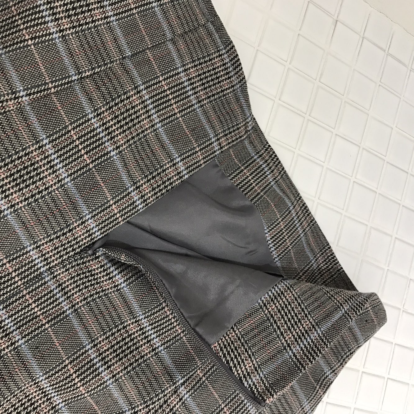 Autumn Check Mini-lap skirt 20-piece crush look se