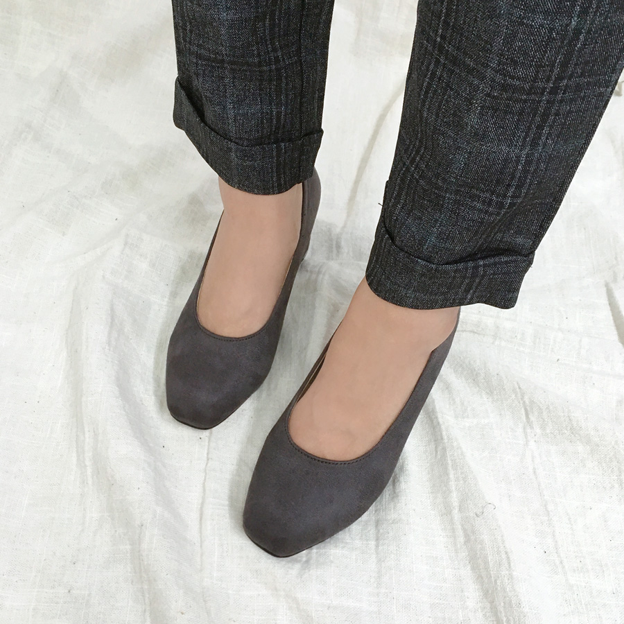 Black Heart Mud ★ Suede Middle Hill Suemu Pumps Ch