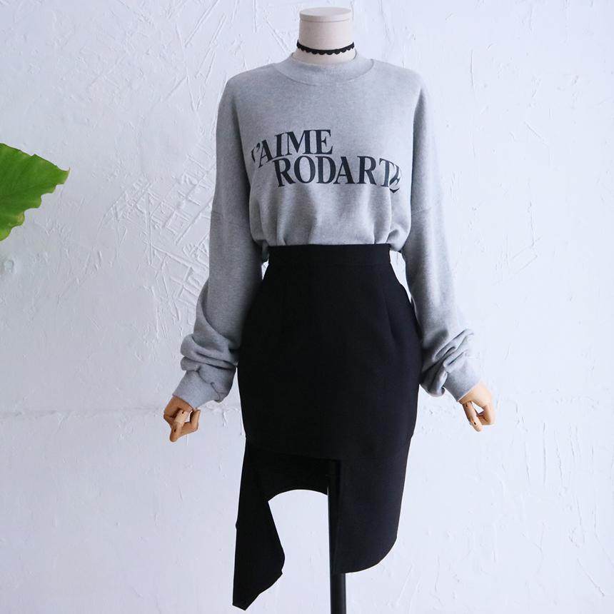 Female Sexy Black Uncut Cutting Mini Skirt Cutting