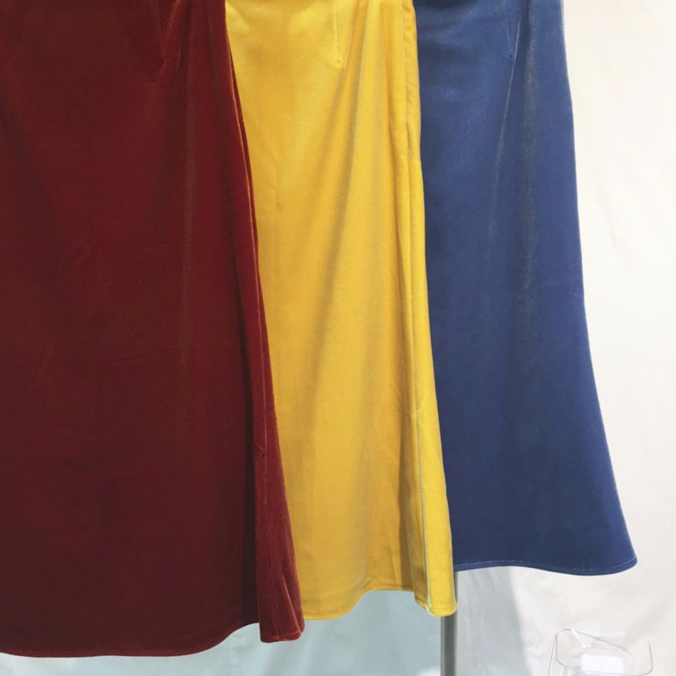 Verzin Velvet Velor Mermaid Long Skirt 4 color Tre