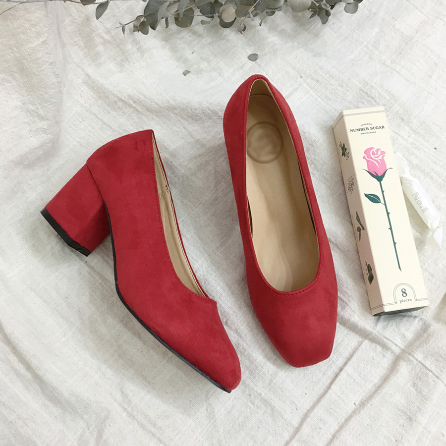 Black Heart Mud ★ Suede Middle Hill Suemu Pumps Ch