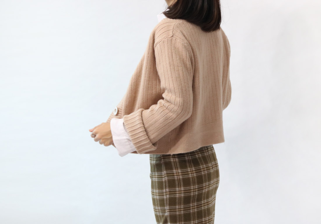 H Line Check Long Skirts Midi Mid Autumn Winter Wo