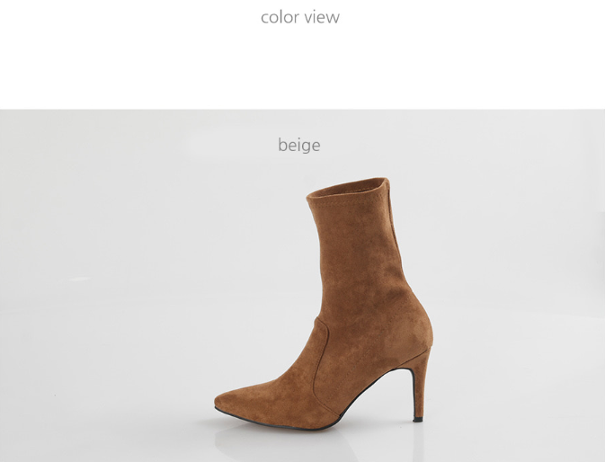 RN-7177 Color Suede Ankle Boots Slim, luxurious lo