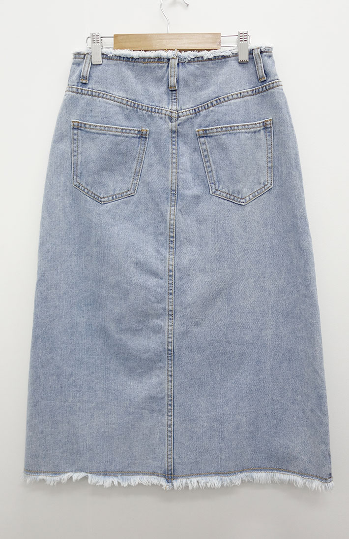 Vintage A-line denim long skirt tidy, stylish cute