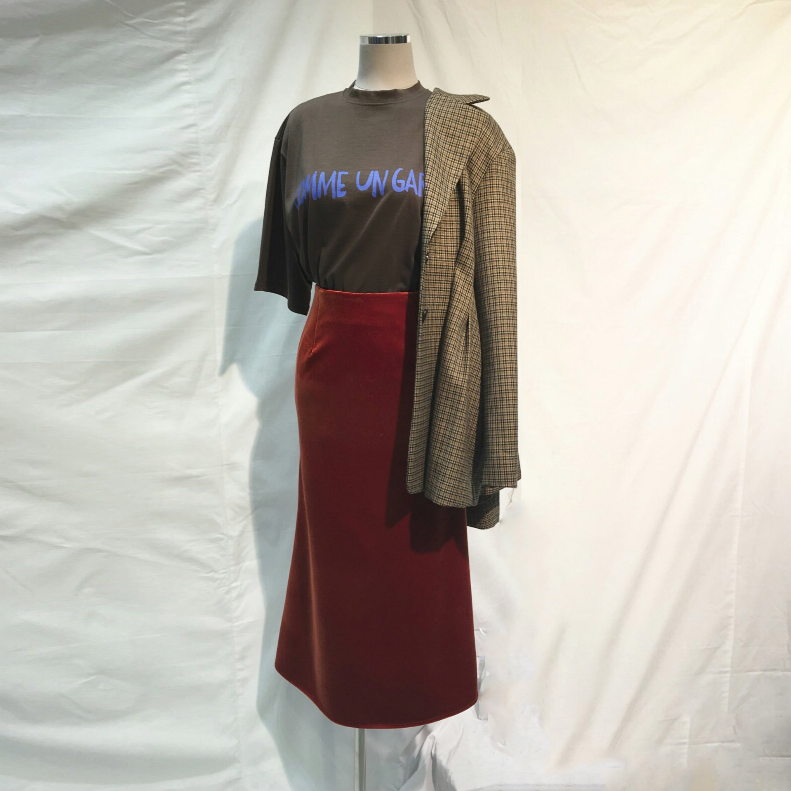 Verzin Velvet Velor Mermaid Long Skirt 4 color Tre