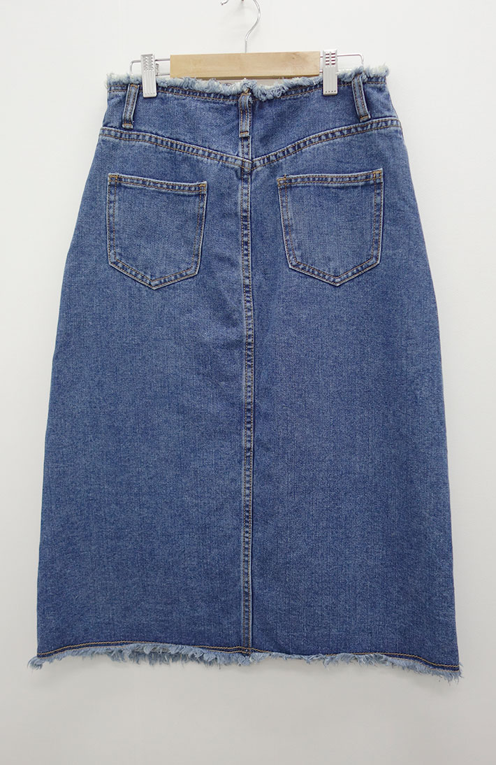 Vintage A-line denim long skirt tidy, stylish cute