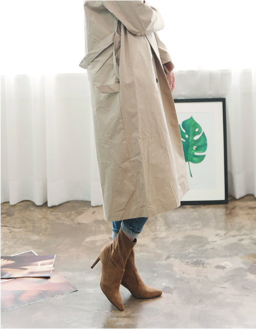 RN-7177 Color Suede Ankle Boots Slim, luxurious lo