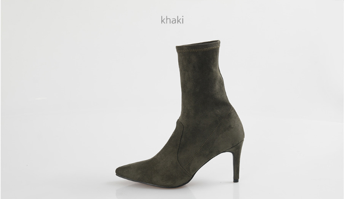 RN-7177 Color Suede Ankle Boots Slim, luxurious lo