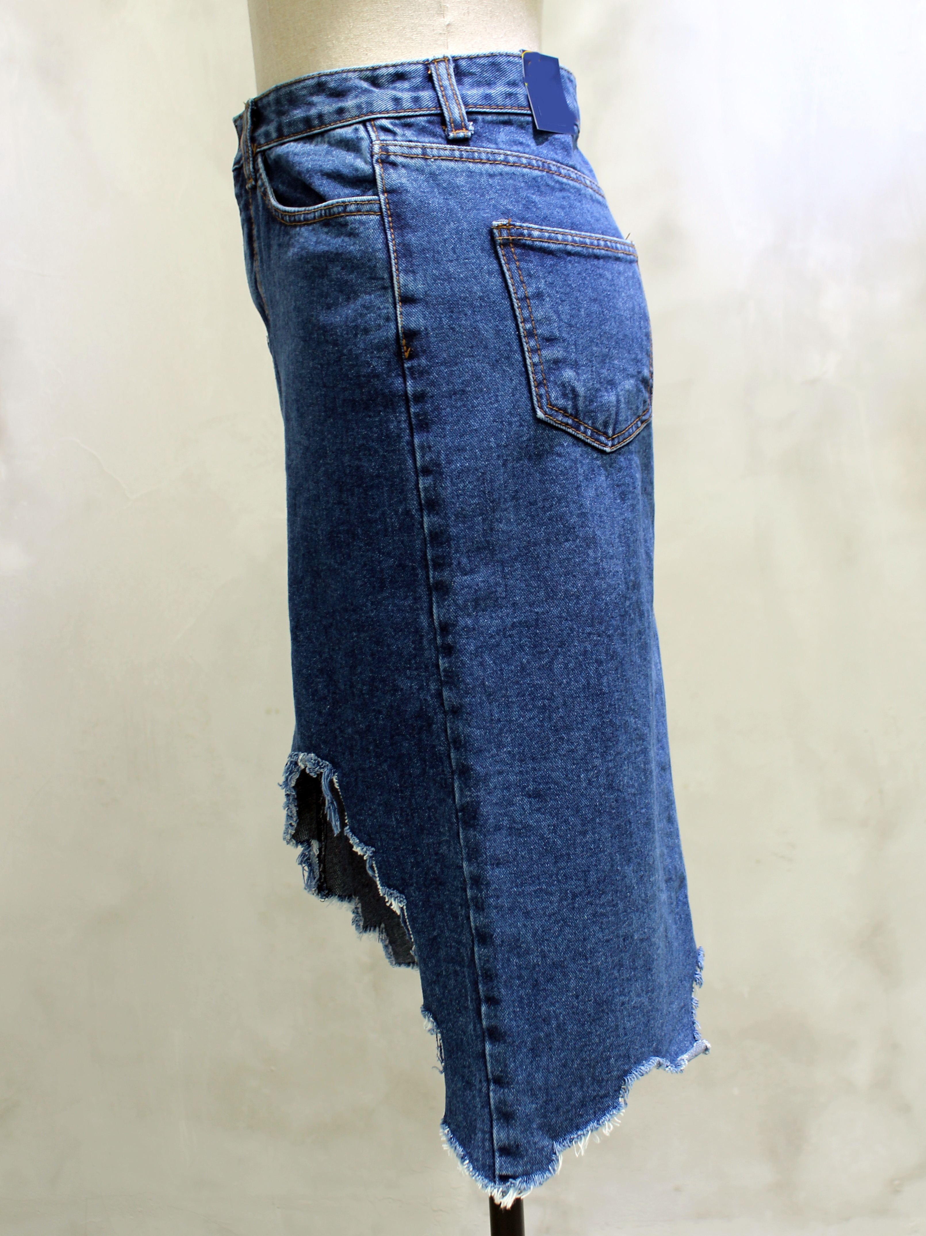 Denim Skirt Untrimmed leggings Denim Long skirt Ch