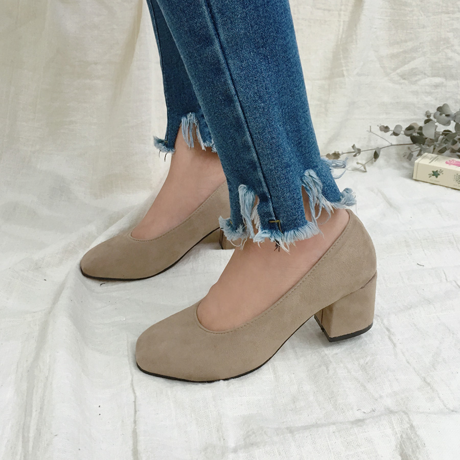 Black Heart Mud ★ Suede Middle Hill Suemu Pumps Ch
