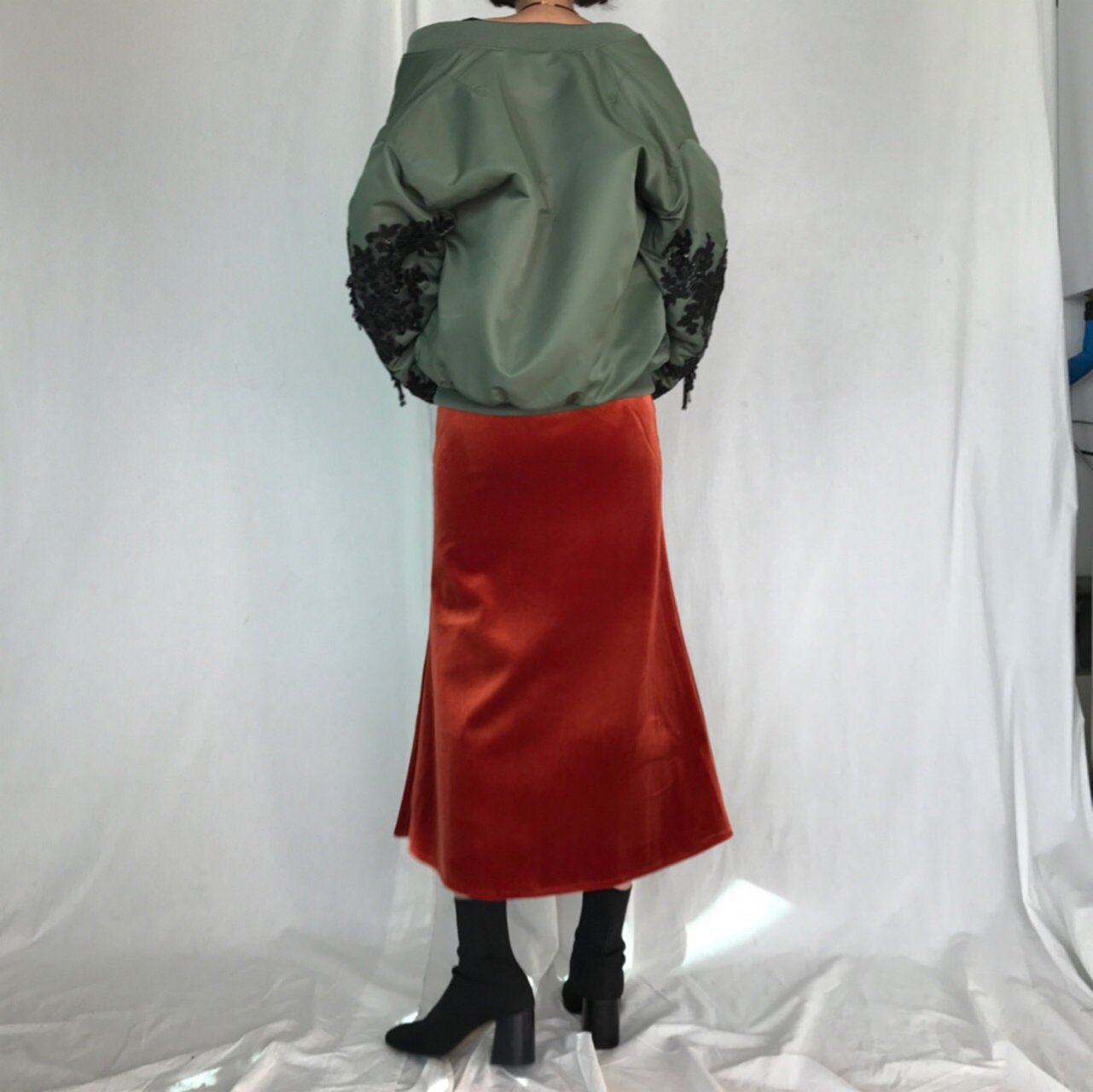 Verzin Velvet Velor Mermaid Long Skirt 4 color Tre