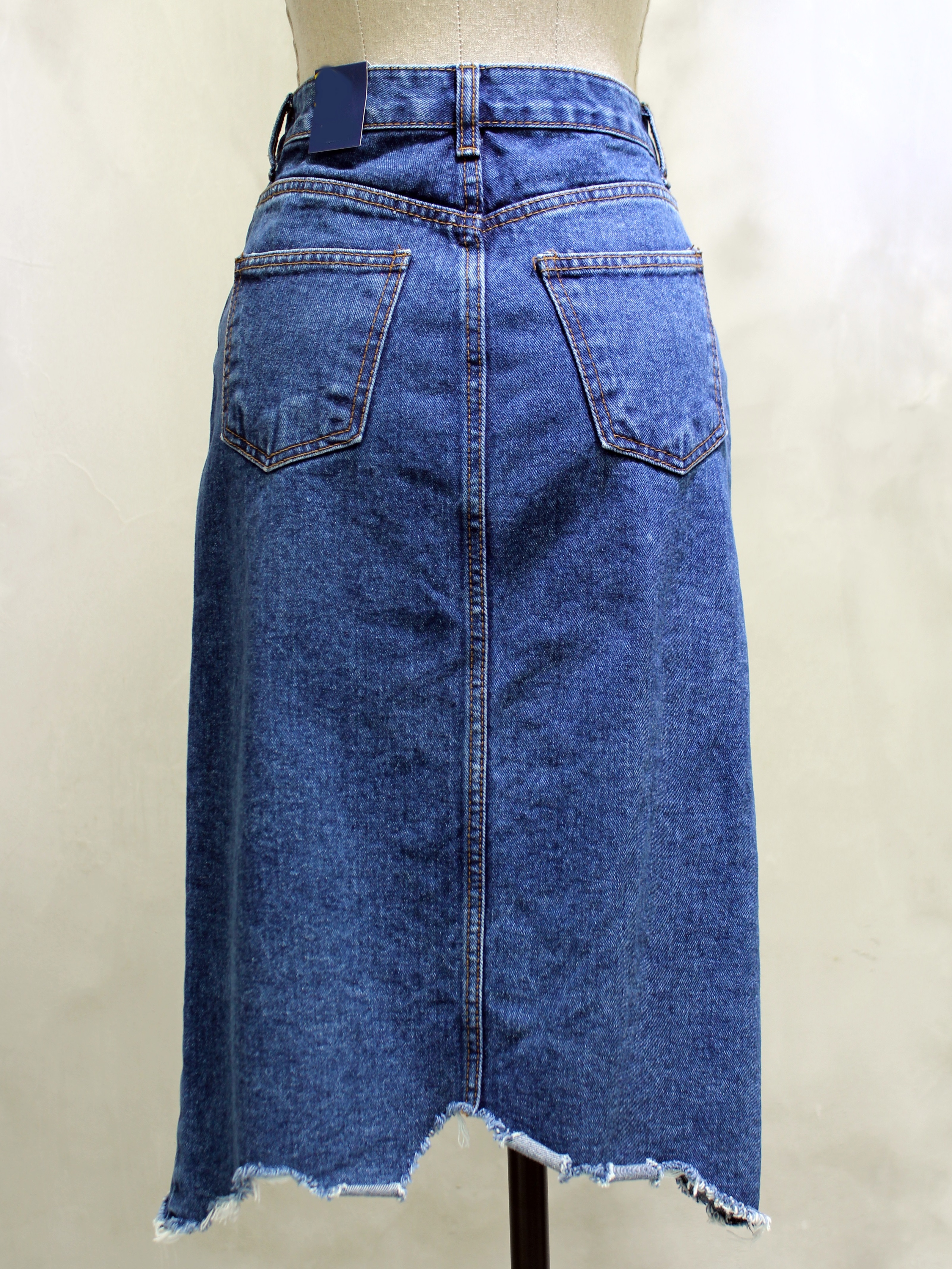 Denim Skirt Untrimmed leggings Denim Long skirt Ch