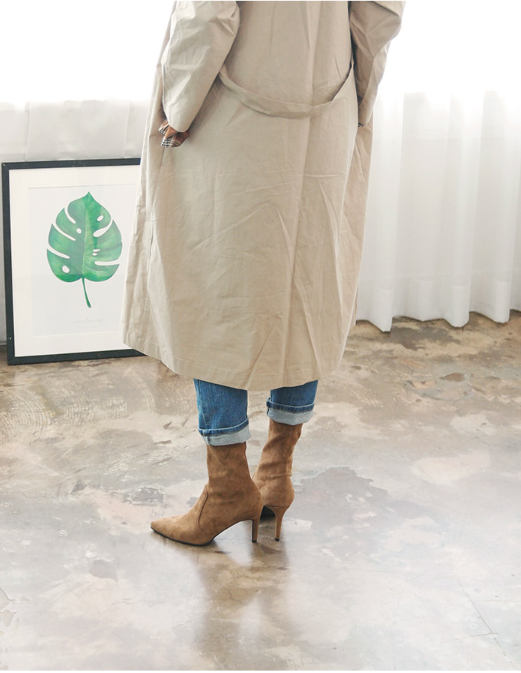 RN-7177 Color Suede Ankle Boots Slim, luxurious lo