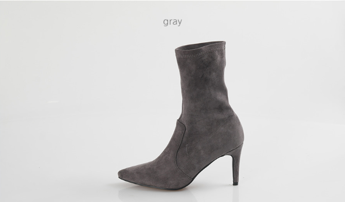 RN-7177 Color Suede Ankle Boots Slim, luxurious lo