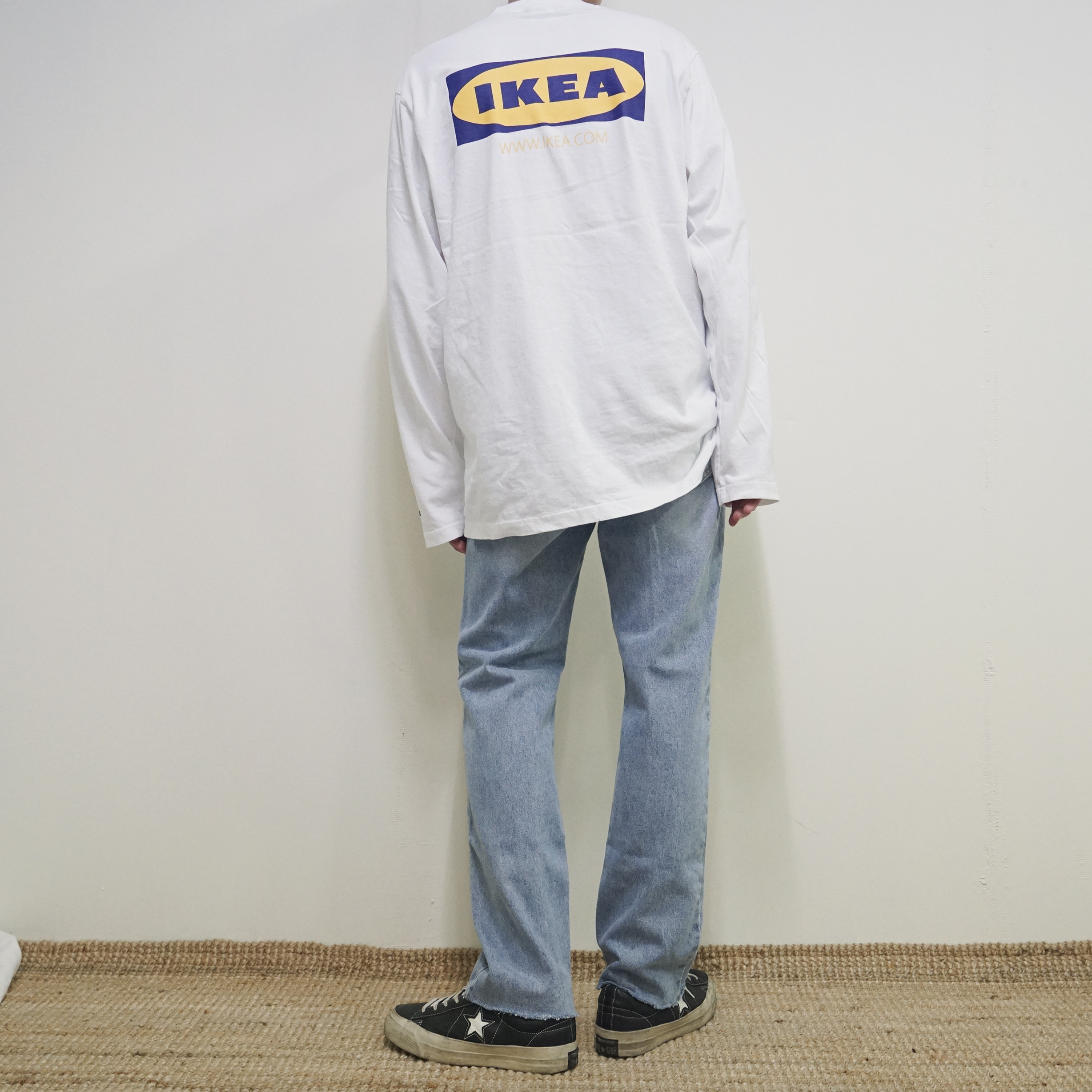 Korea Jeans Pants Bending Cutting Wide Jeans Men&#