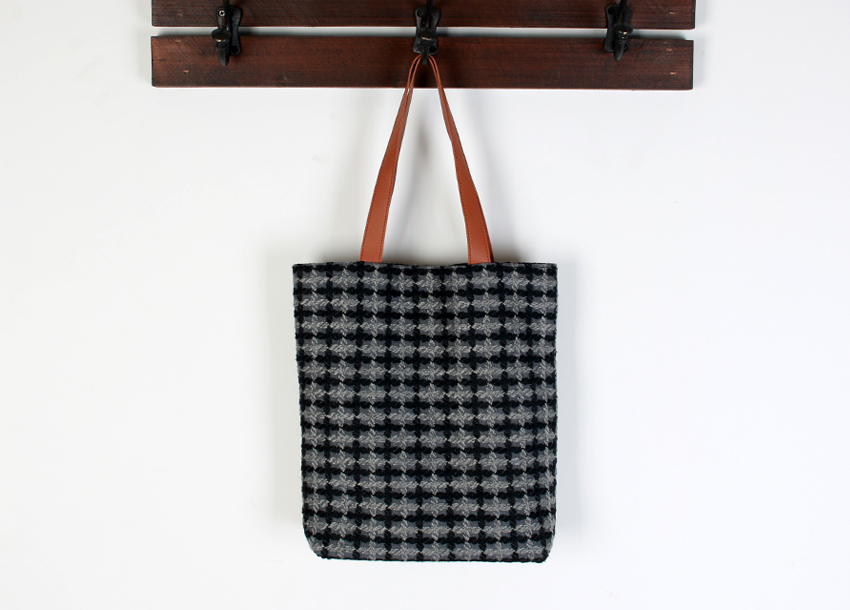 Classic Check Pattern Eco Bag 2color Beautiful Emb