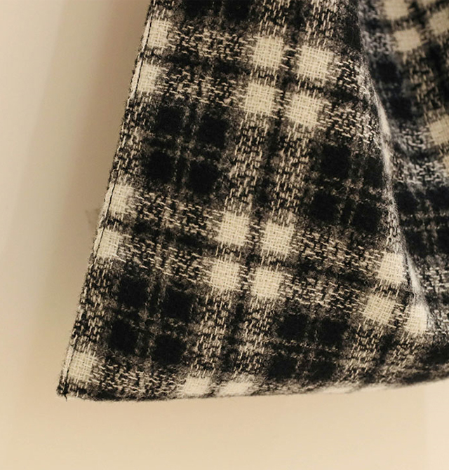 Wool Check Eco Bag Tartan Shoulder Bag - NJM1360 C