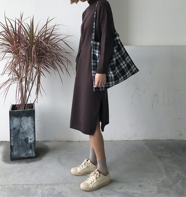 Wool Check Eco Bag Tartan Shoulder Bag - NJM1360 C