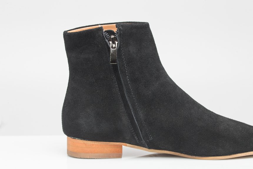 Cowhide Suede Ankle Boots 2.0cm Bonnie and Room Wo