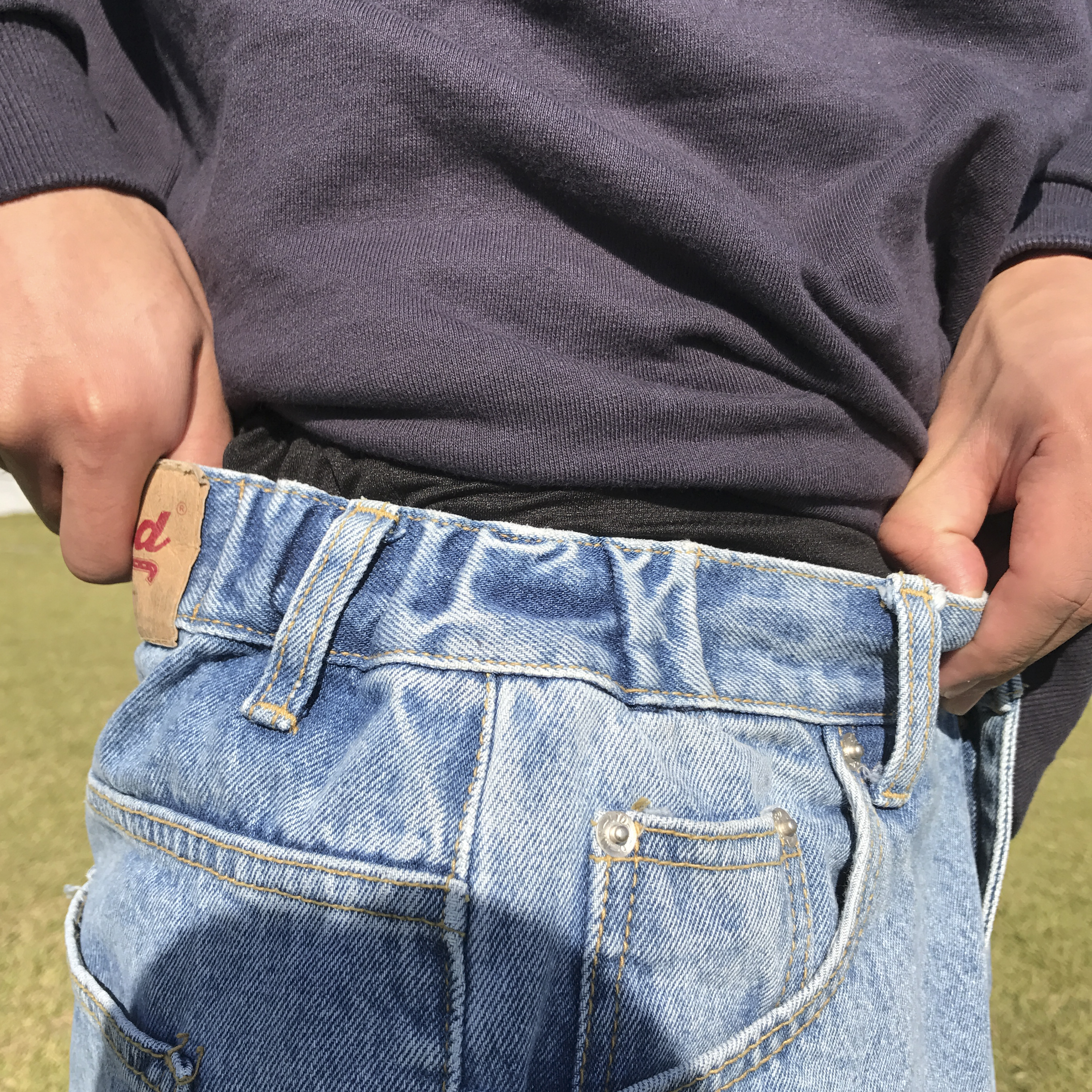 Korea Jeans Pants Bending Cutting Wide Jeans Men&#