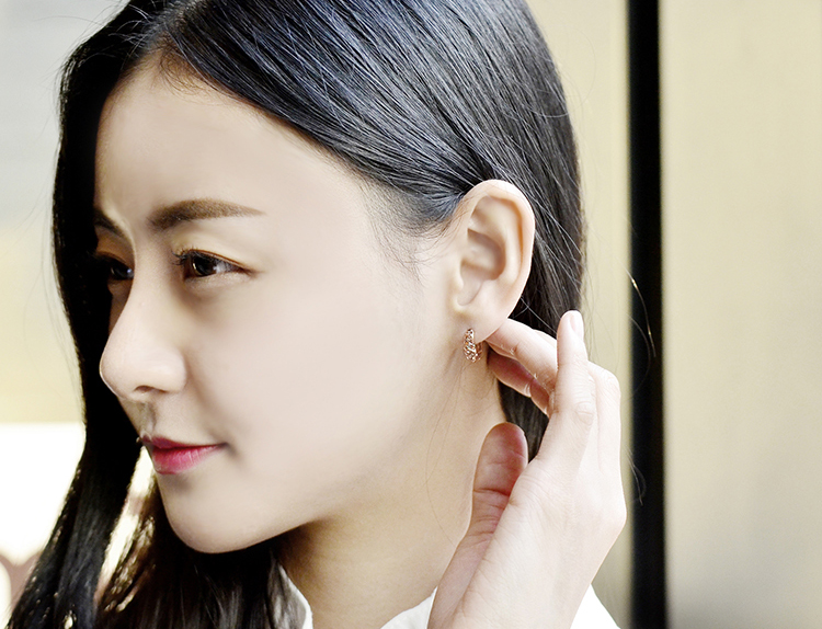 Ring Earrings EKK43 Rose Gold 14k Original One Tou