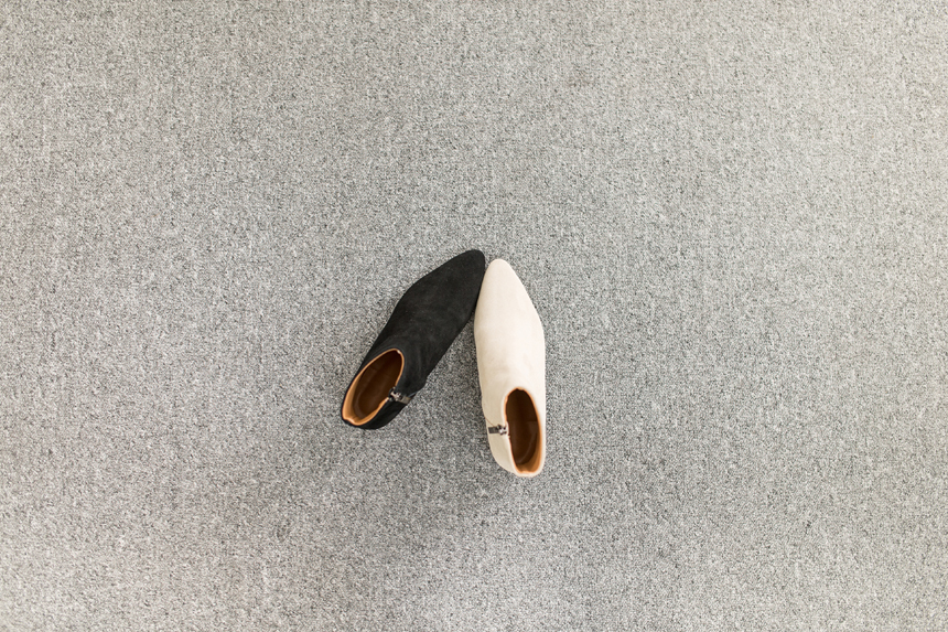 Cowhide Suede Ankle Boots 2.0cm Bonnie and Room Wo