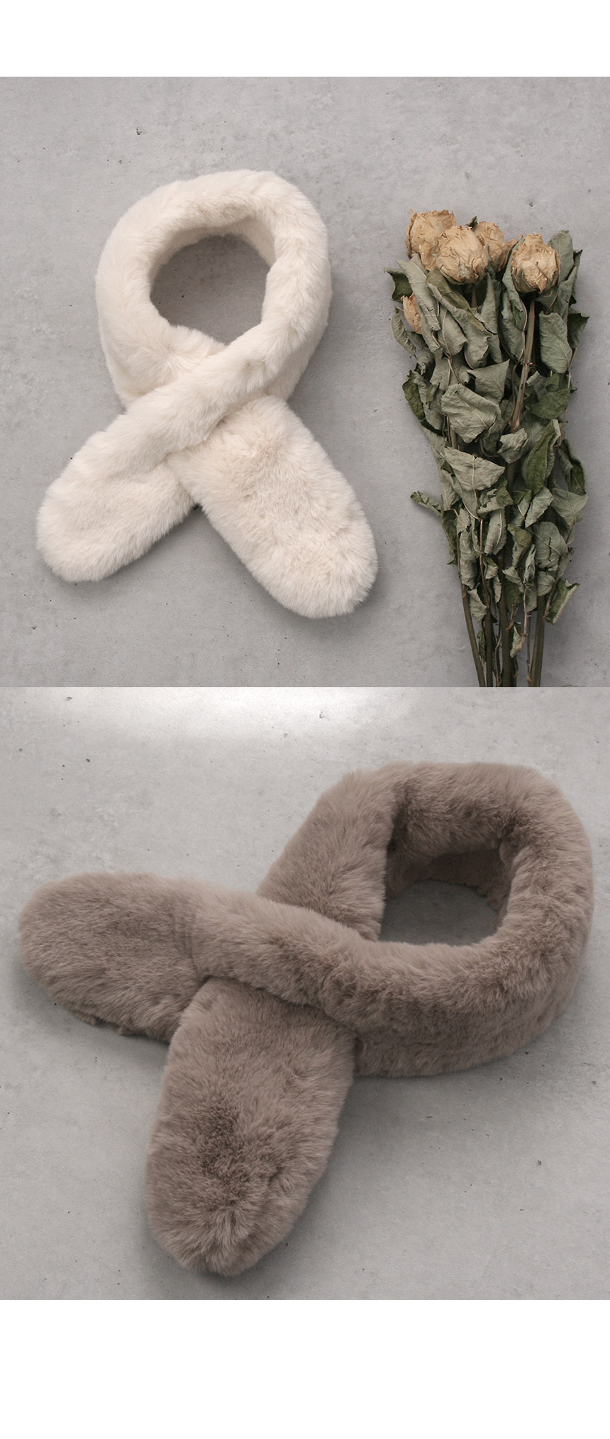 Short Petit Scarf Shawl Fake Fur Artificial Fur Co