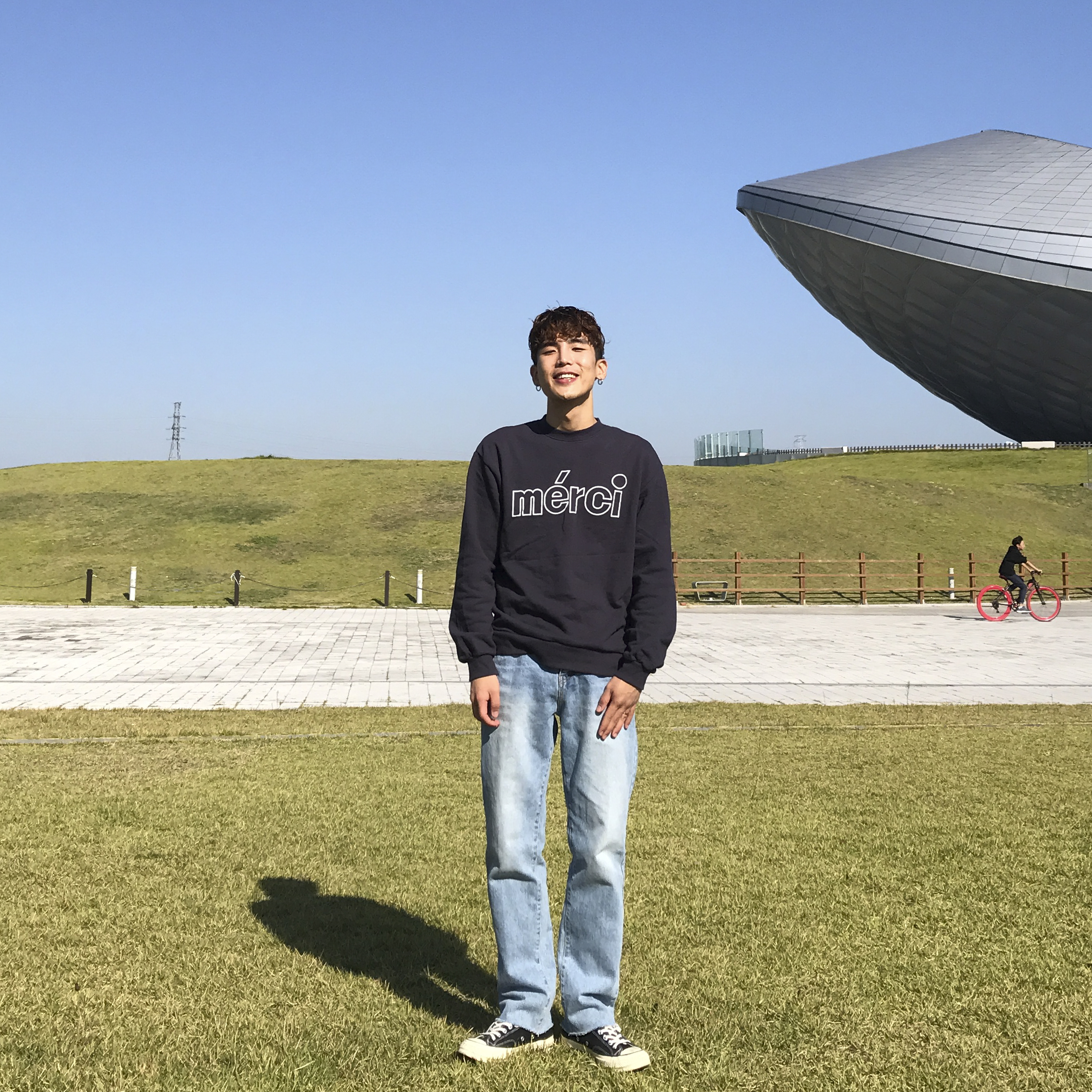 Korea Jeans Pants Bending Cutting Wide Jeans Men&#