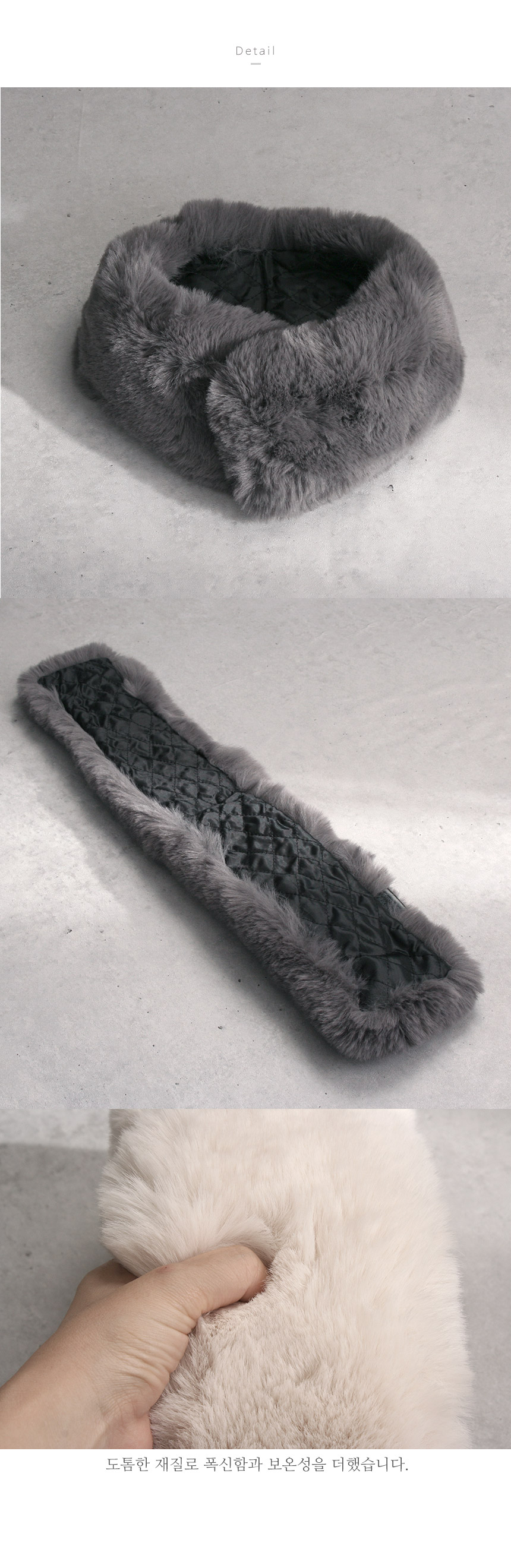 Fake Artificial Eco Fur Muffler Unique Design Roma