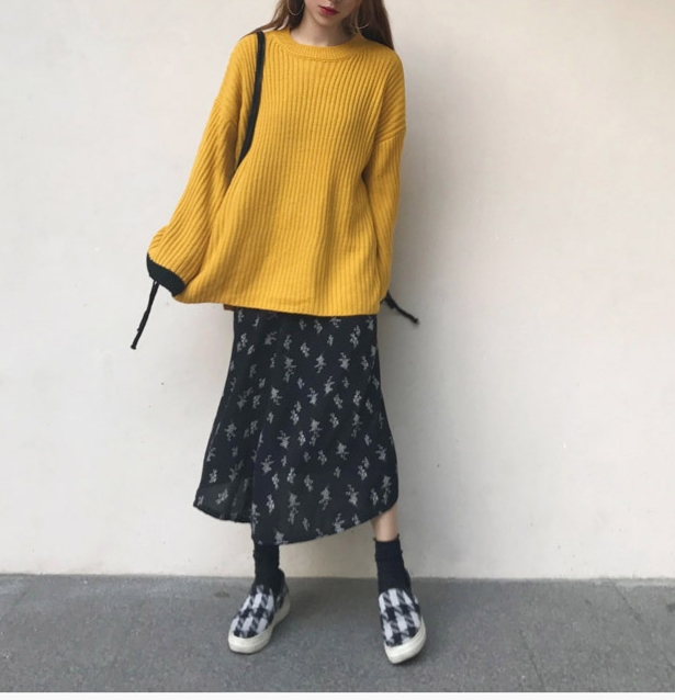 Barniti flower shoe same day long black skirt flow