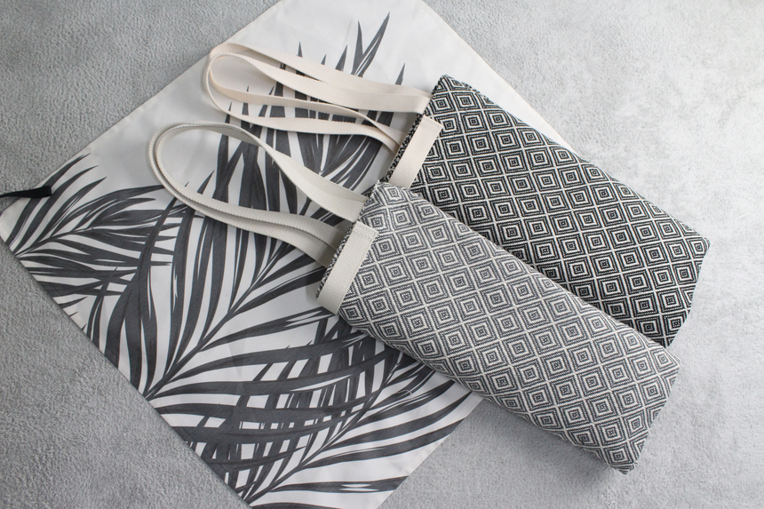 Embroidered pattern Eco-back Unique bag that stand