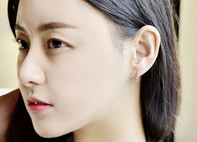 Ring Earrings EKK43 Rose Gold 14k Original One Tou