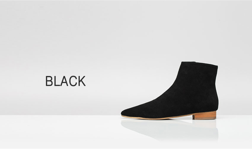 Cowhide Suede Ankle Boots 2.0cm Bonnie and Room Wo