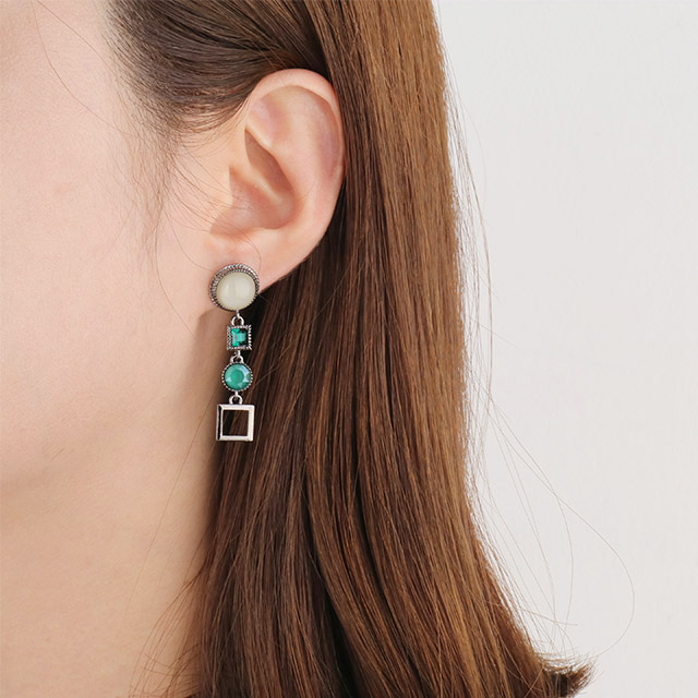 Clara Drops Antique Drop Earrings 4color Beautiful