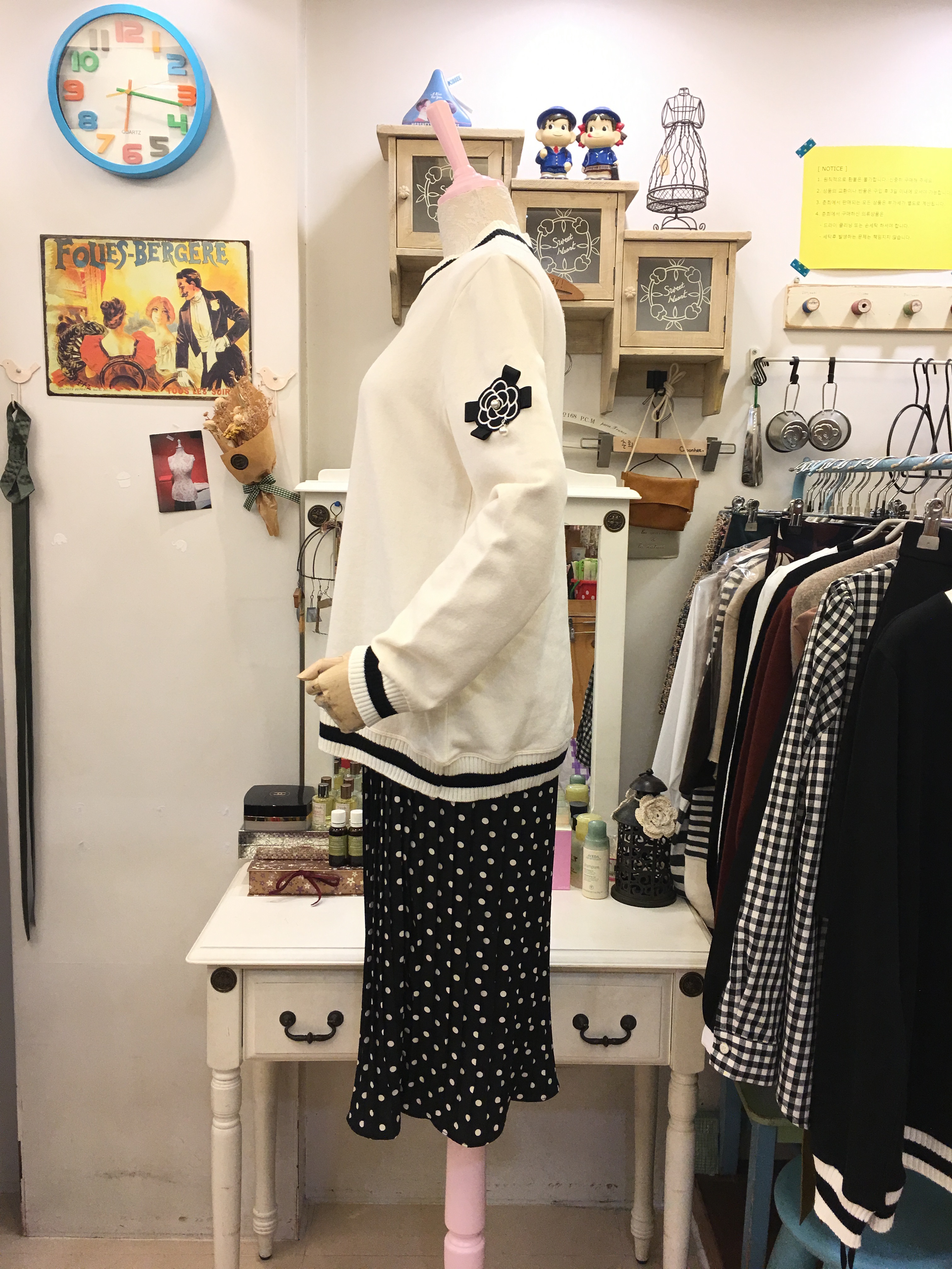 Dot Tong Band Machine Wrinkled Slim Long Skirt