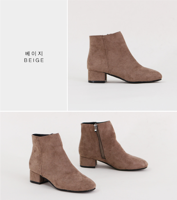RJ-8323 Zipper Suede Ankle Boots Luxury Pattern Dr