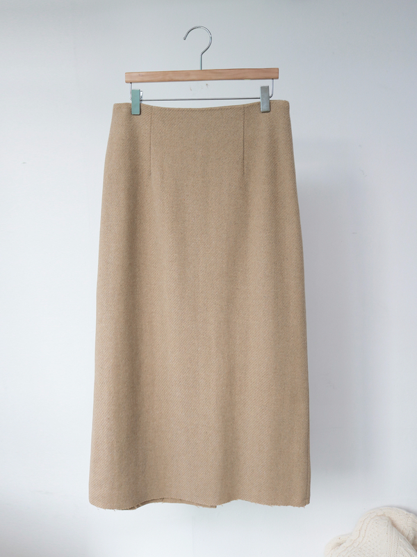 Woolen Long Skirt 2color Vegetable Winter Pit H Li