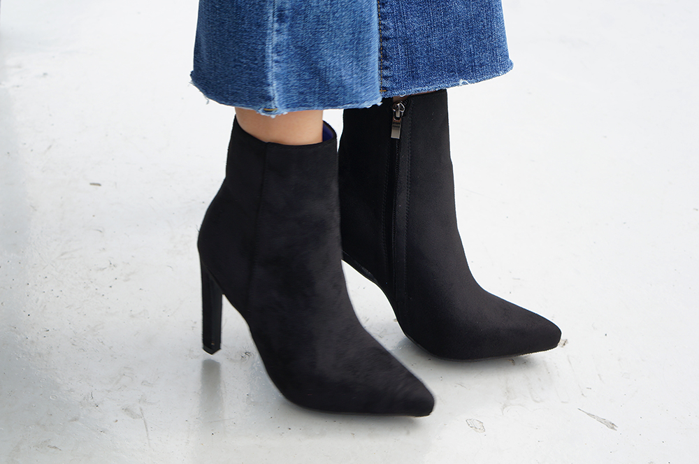 Ankle long stiletto gargoyles Angle boots suede, m