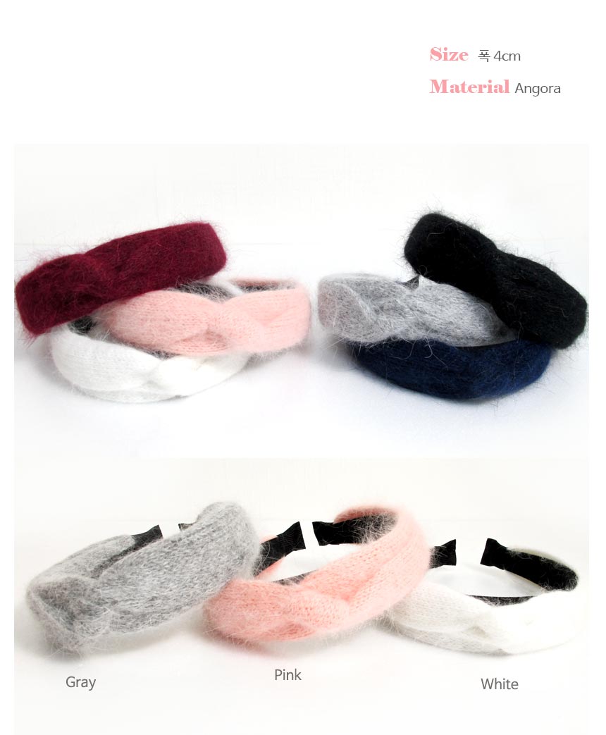 Hair Accessories Angora Twisted Hair Bands Winter 
