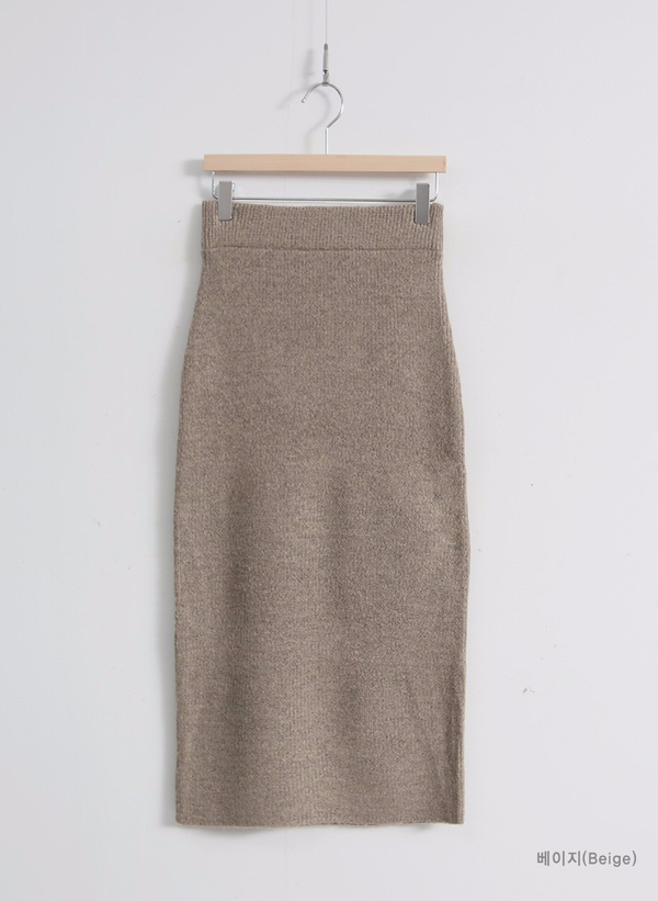 Autumn Winter H Line Long Knit Skirt Goliath Bendi