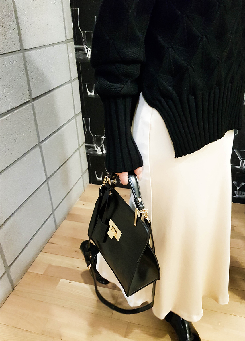 Satin Flare Skirt 3-Color Mermaid Autumn A-Line Mi