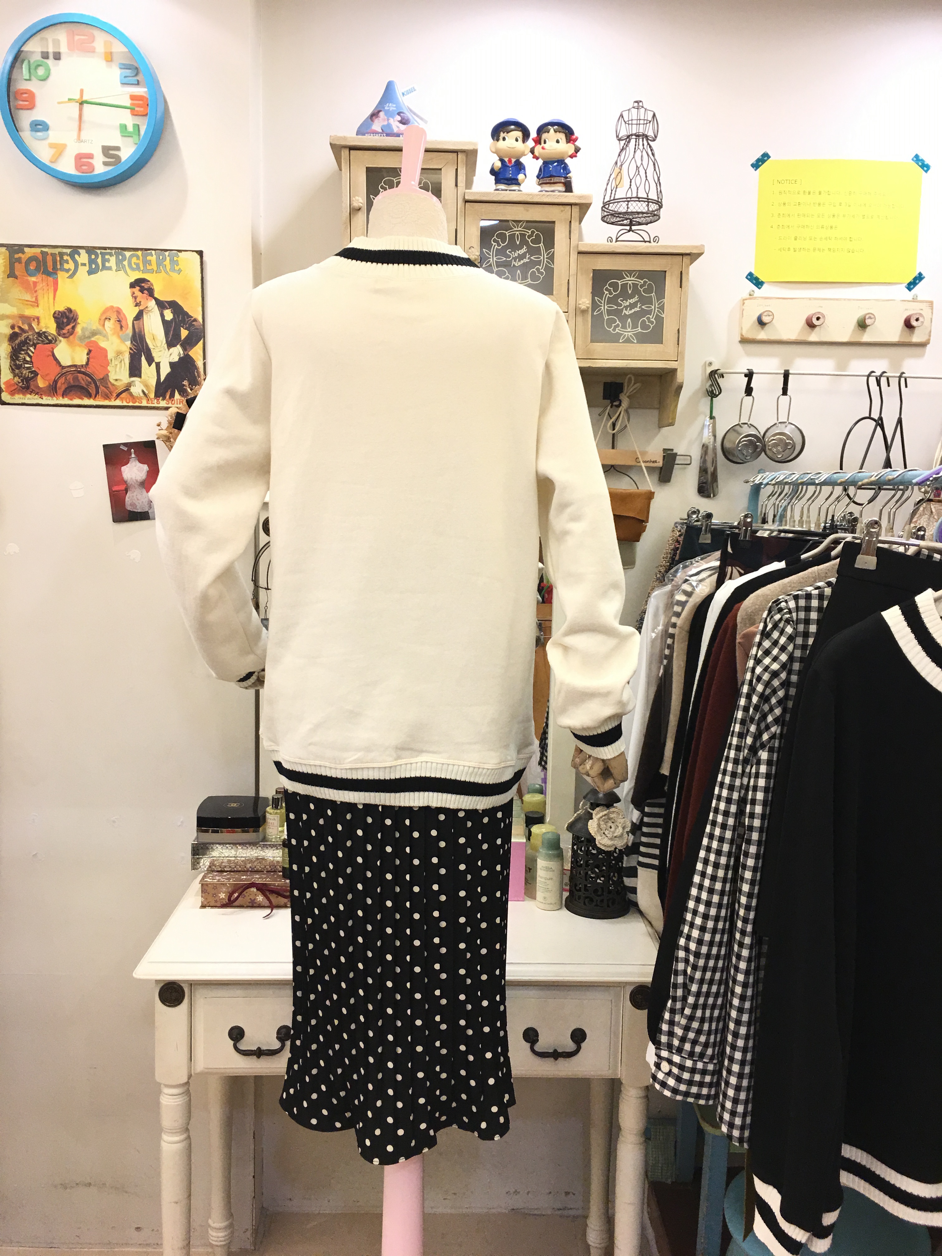 Dot Tong Band Machine Wrinkled Slim Long Skirt