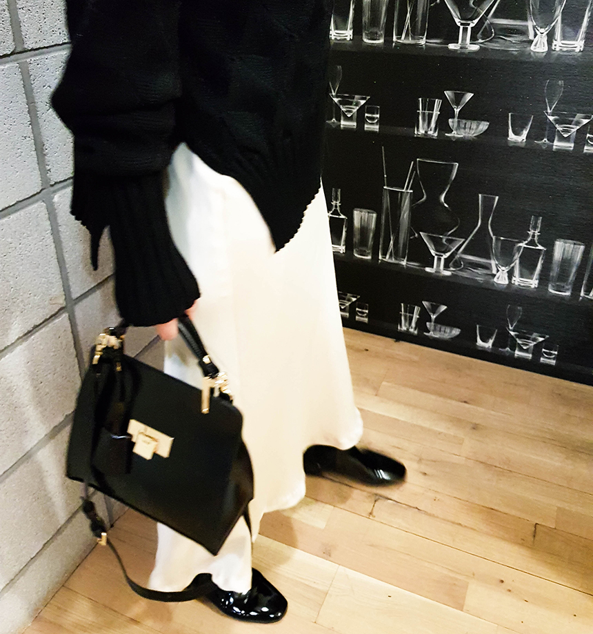 Satin Flare Skirt 3-Color Mermaid Autumn A-Line Mi