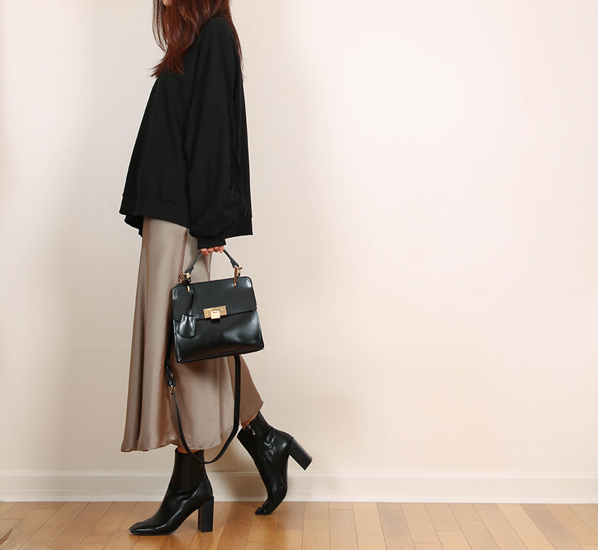 Satin Flare Skirt 3-Color Mermaid Autumn A-Line Mi