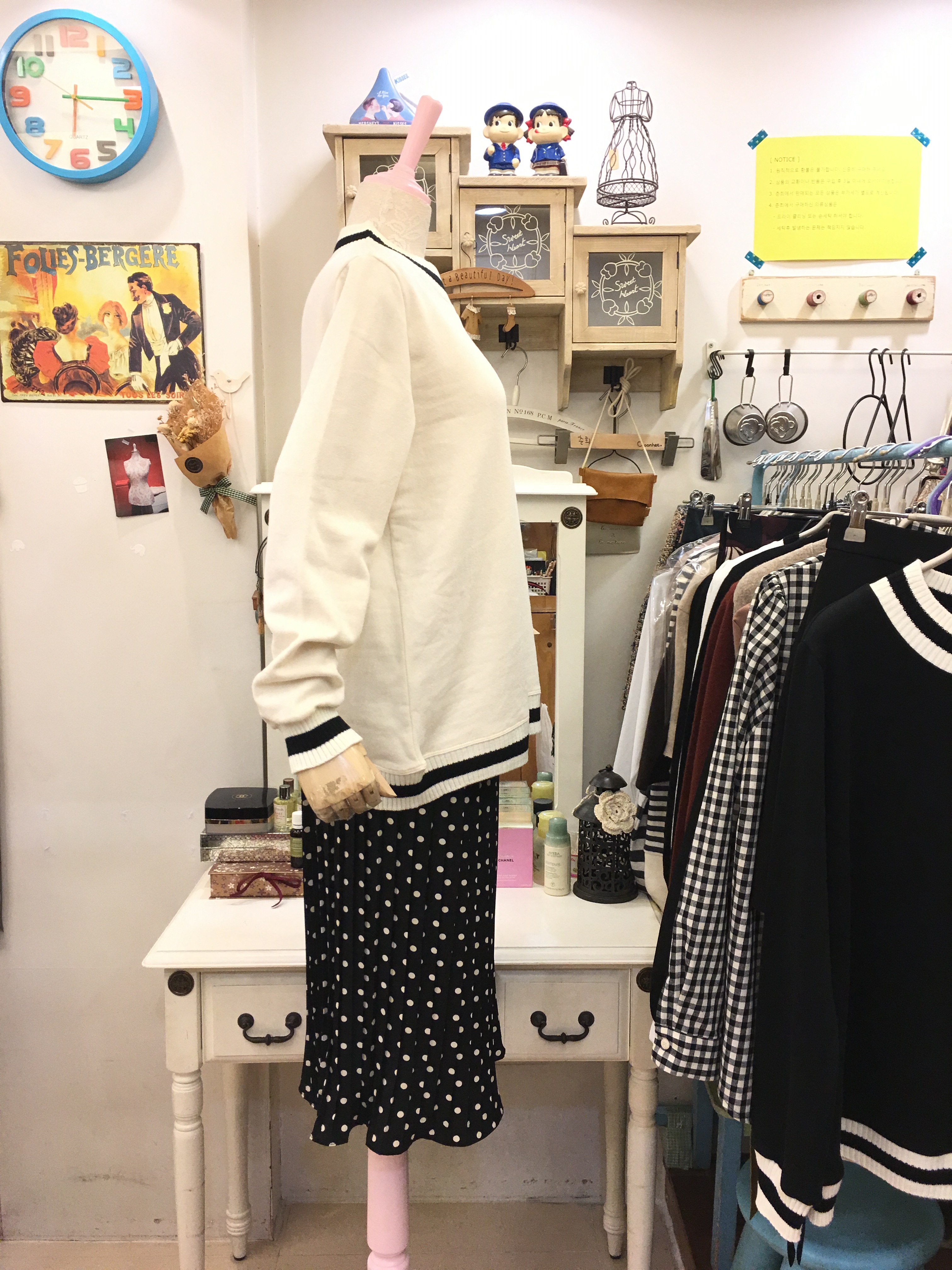 Dot Tong Band Machine Wrinkled Slim Long Skirt