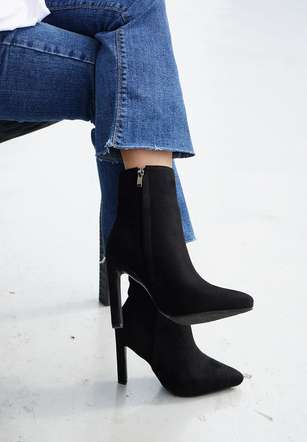 Ankle long stiletto gargoyles Angle boots suede, m