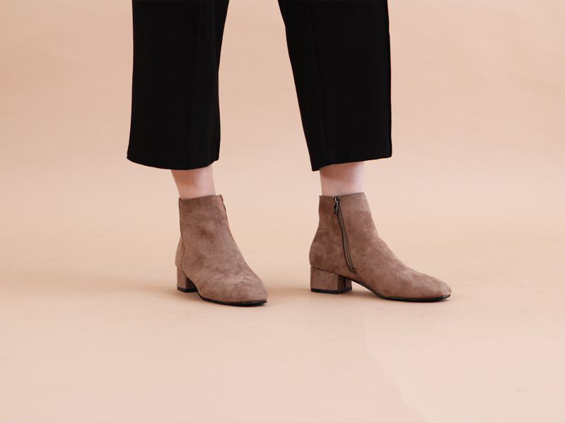 RJ-8323 Zipper Suede Ankle Boots Luxury Pattern Dr