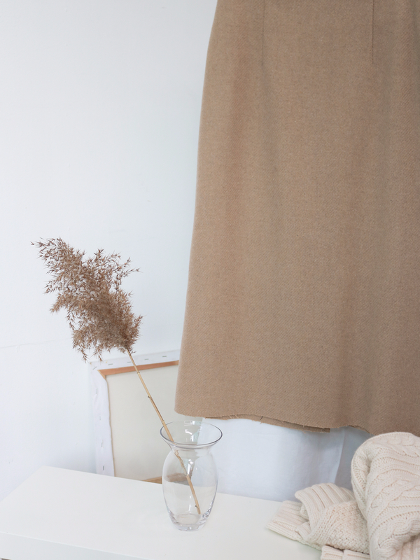 Woolen Long Skirt 2color Vegetable Winter Pit H Li