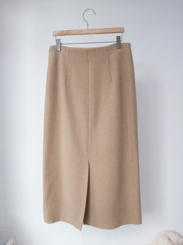 Woolen Long Skirt 2color Vegetable Winter Pit H Li